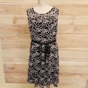 Black and White Lace Dress